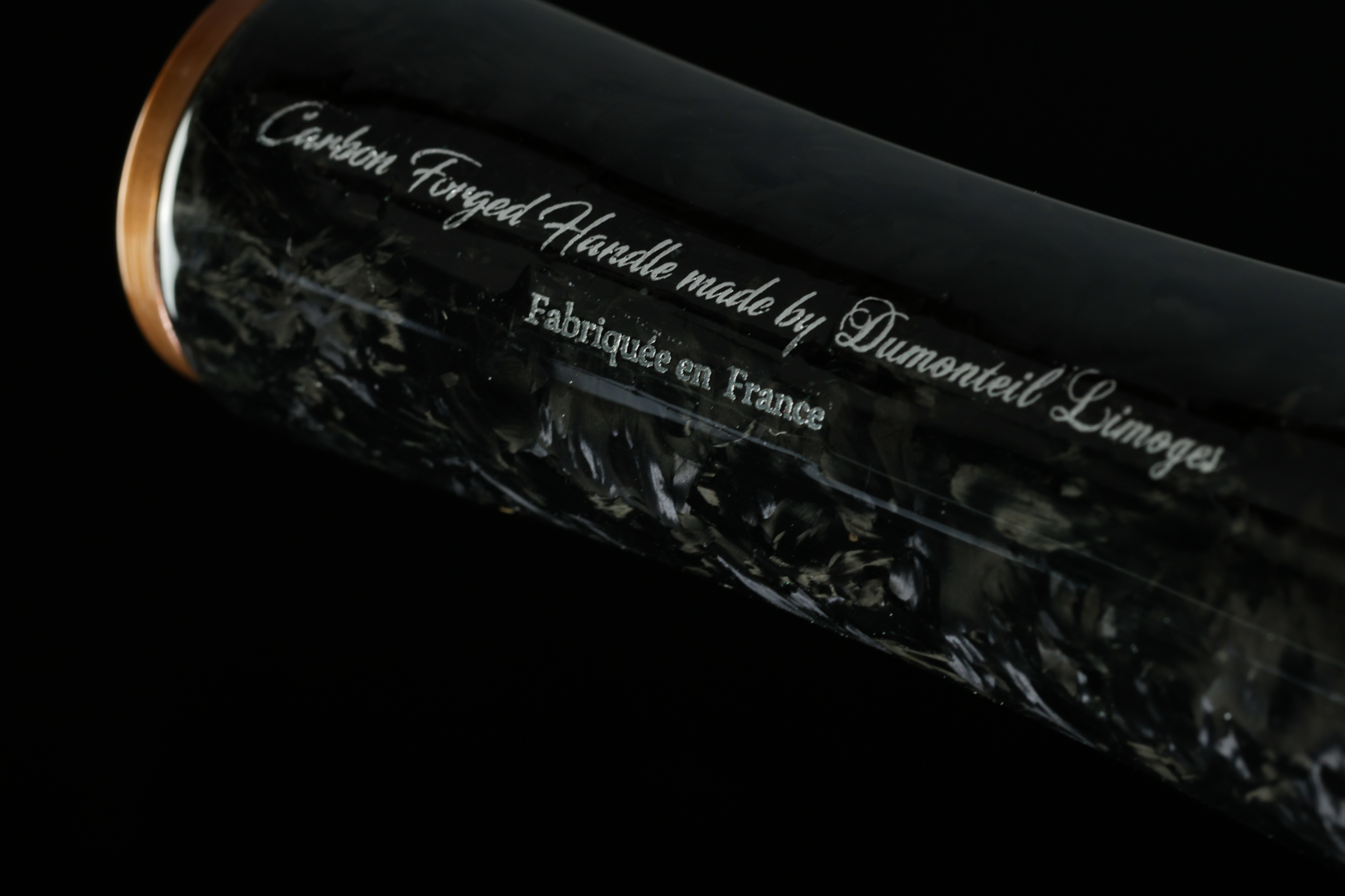 Poignée en carbone forgé de canne à pêche haut de gamme exclusive Dumonteil Limoges 